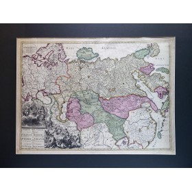 Старинная карта Российской империи, 1726 г.