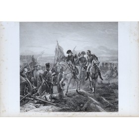 Антикварная гравюра "Фридландское сражение 14 июня 1807 г."