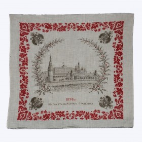 Старинный платок с изображением Московского Кремля