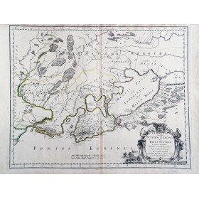 Историческая карта Крыма, Черного моря и прибрежных земель, Гийом Сансон, 1665