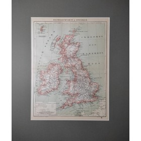 Старинная карта Великобритании и Ирландии, А. Ильин