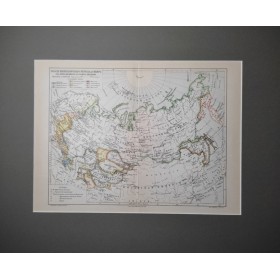 Антикварная карта "Российская империя от Петра Великого до Николая II"