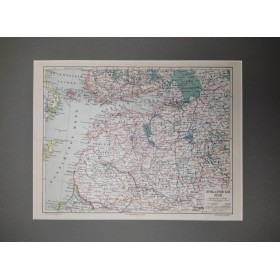 Антикварная карта Прибалтийского края в составе Российской империи
