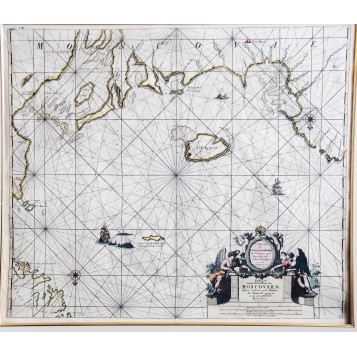 Старинная морская карта берега Баренцева моря