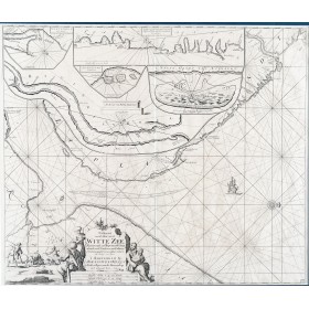 Старинная карта Белого моря с частью Терского берега