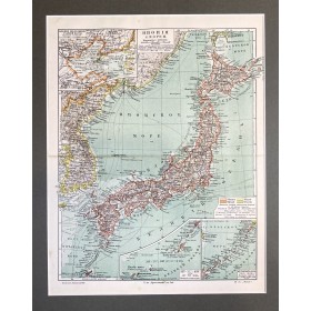 Карта Японии и Кореи в начале XX в.
