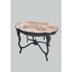 Антикварный чайный стол из массива дерева