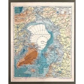 Карта северных полярных земель