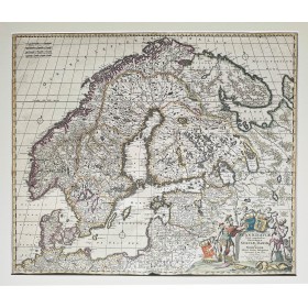 Антикварная карта Скандинавии, Фредерик де Вит