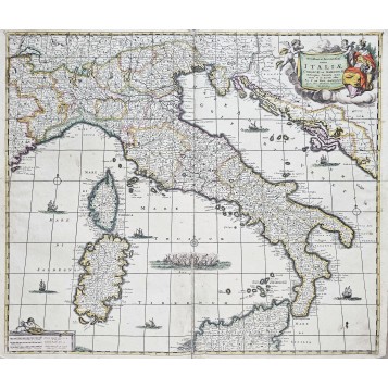 Антикварная карта Италии в XVI в.