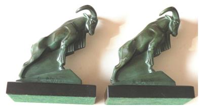 Кабинетная скульптура Арт-деко Макс Ле Верье.  Держатели для книг.