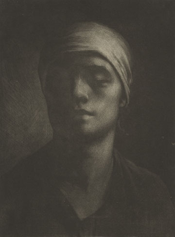 Странг. Женская голова. Меццо-тинто.1884